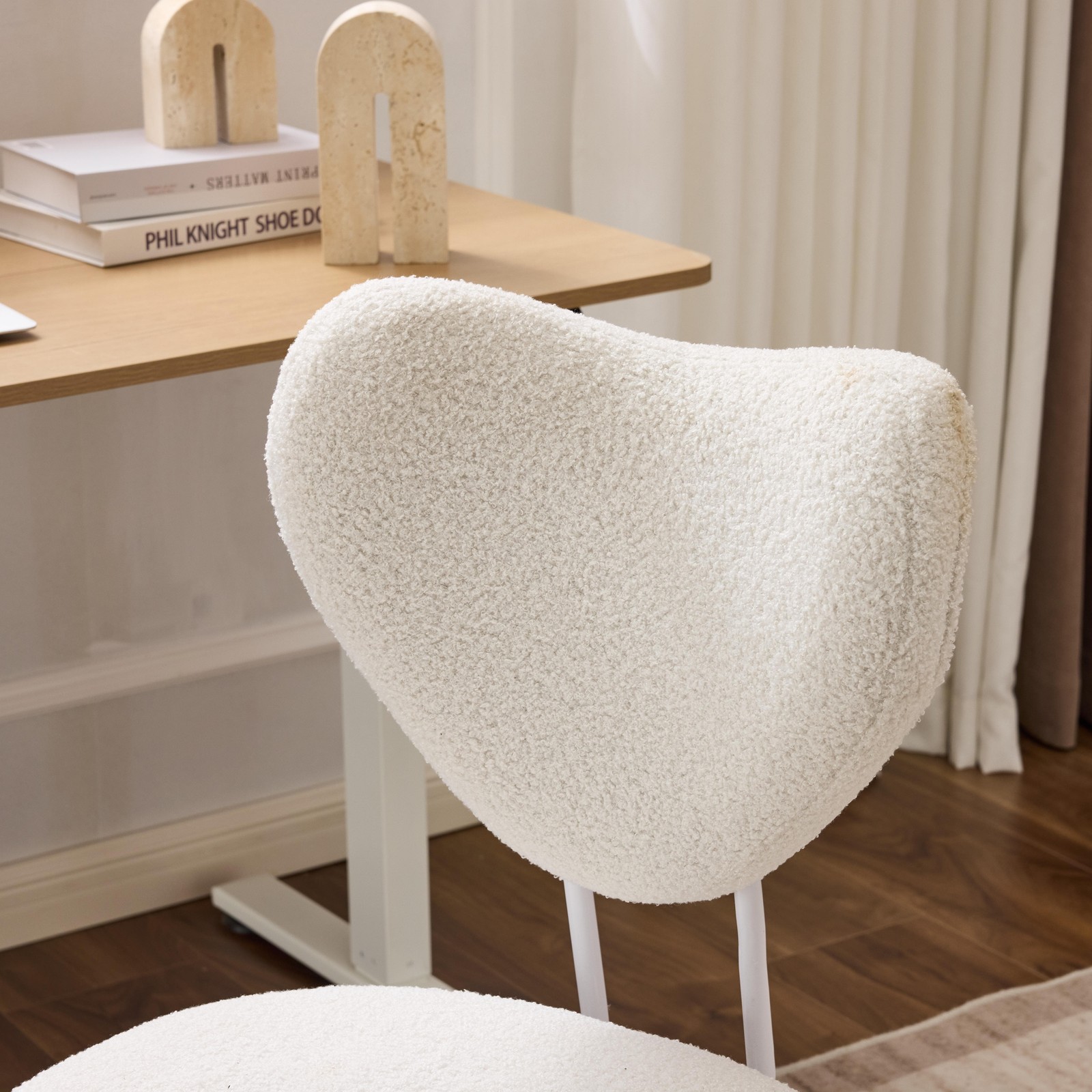 Beige Ergonomic Meditation Chair Cross Legged Seat with Lumbar Support forOffice