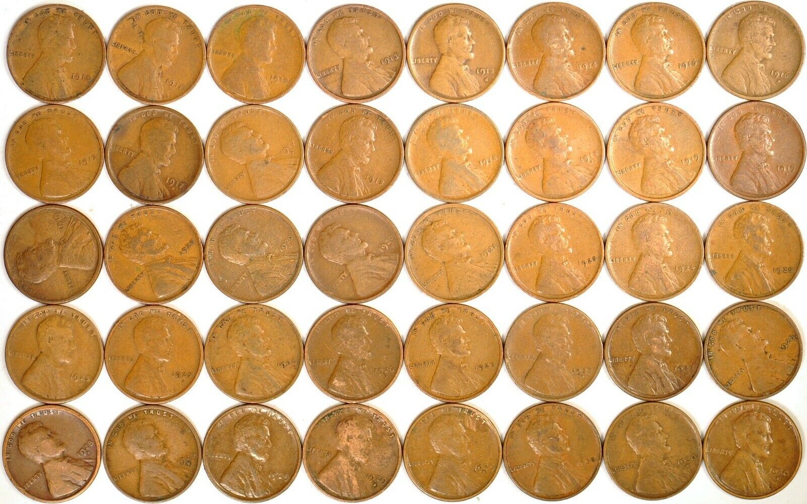 1910-1955 1C Lincoln Cents Circ-AU-Unc You pick the year. See description below