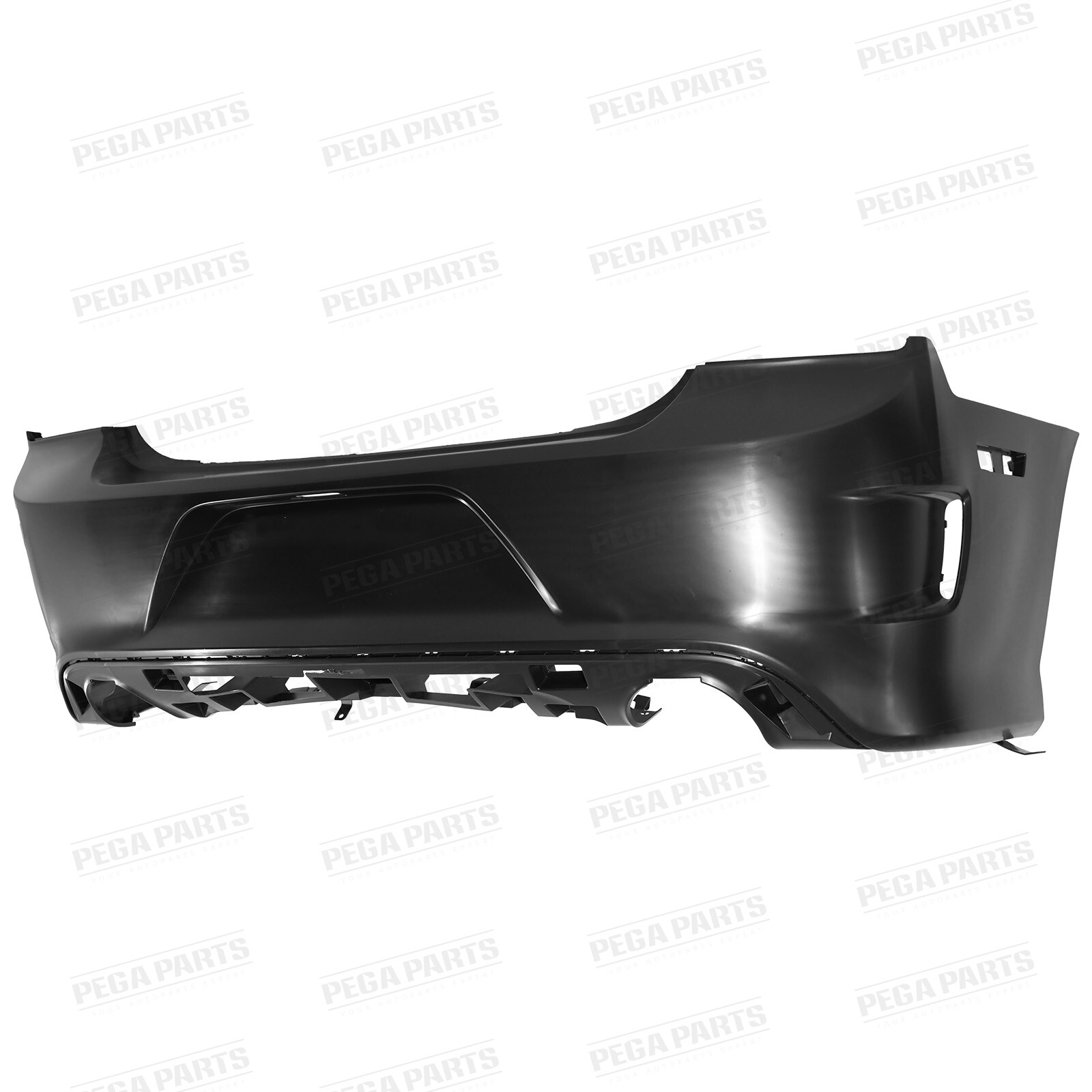 SRT 8 Style Rear Bumper Cover Fascia w/Side Grille For 2011-2014 Dodge Charger