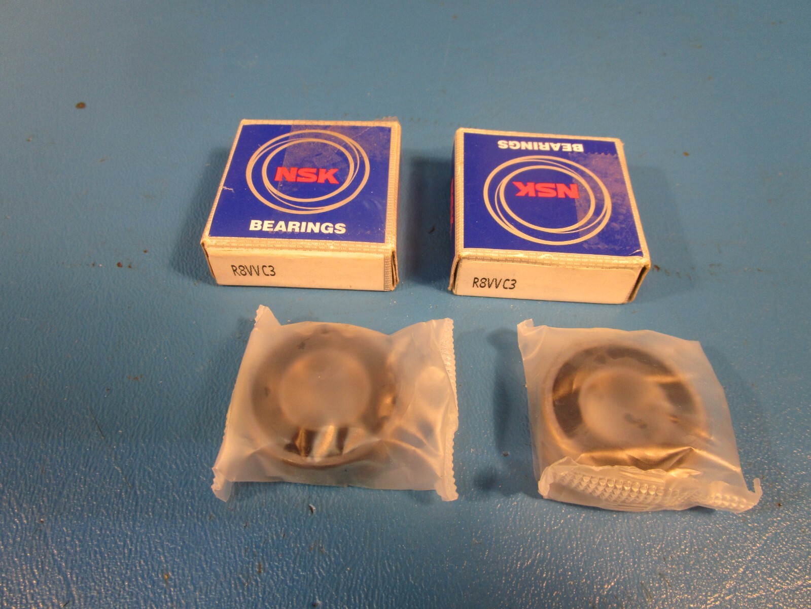 LOT OF 2 NSK R8VV C3, Single Row Ball Bearing; Double Seals, 1/2" Bore; 1-1/8"