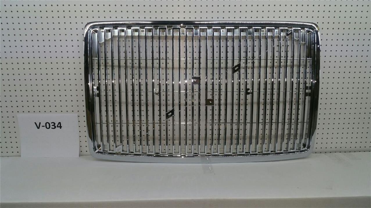 Volvo VNL/VNL SD Grille 1998 - 2002 Chrome Plastic Grille No Bug Screen 8084221