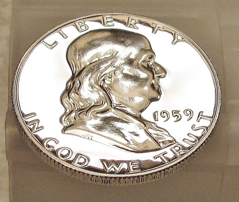 1959 Gem  Proof  Franklin  EYE CANDY " Blast  White Absolute Beauty "  #203 ~ 14