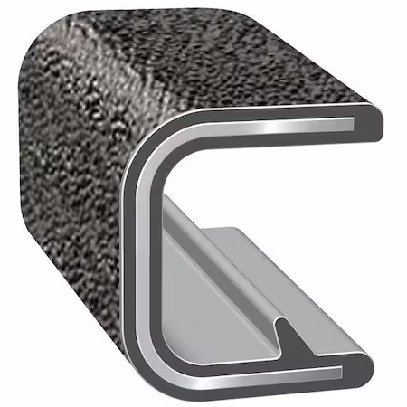 Trim-Lok 75B3x3/32-100 Edge Trim,  100 Ft L, Black,  Pvc,  1/4 In W