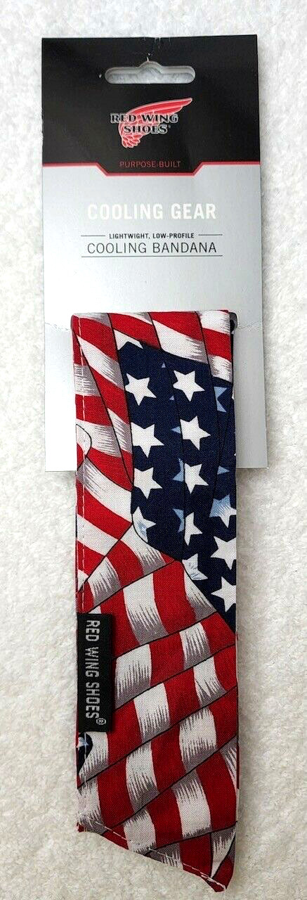 Red Wing Shoes Cooling Gear Bandana - Stars & Stripes - American Flag - NEW
