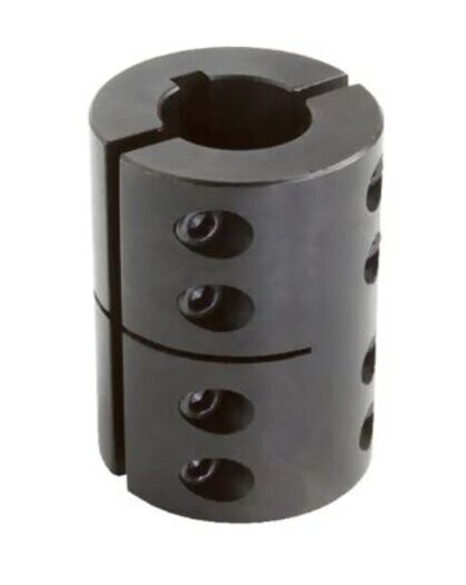 3/4" Keyed 2 Piece Split Clamp Coupling with Set Screws - Black Oxide Steel*