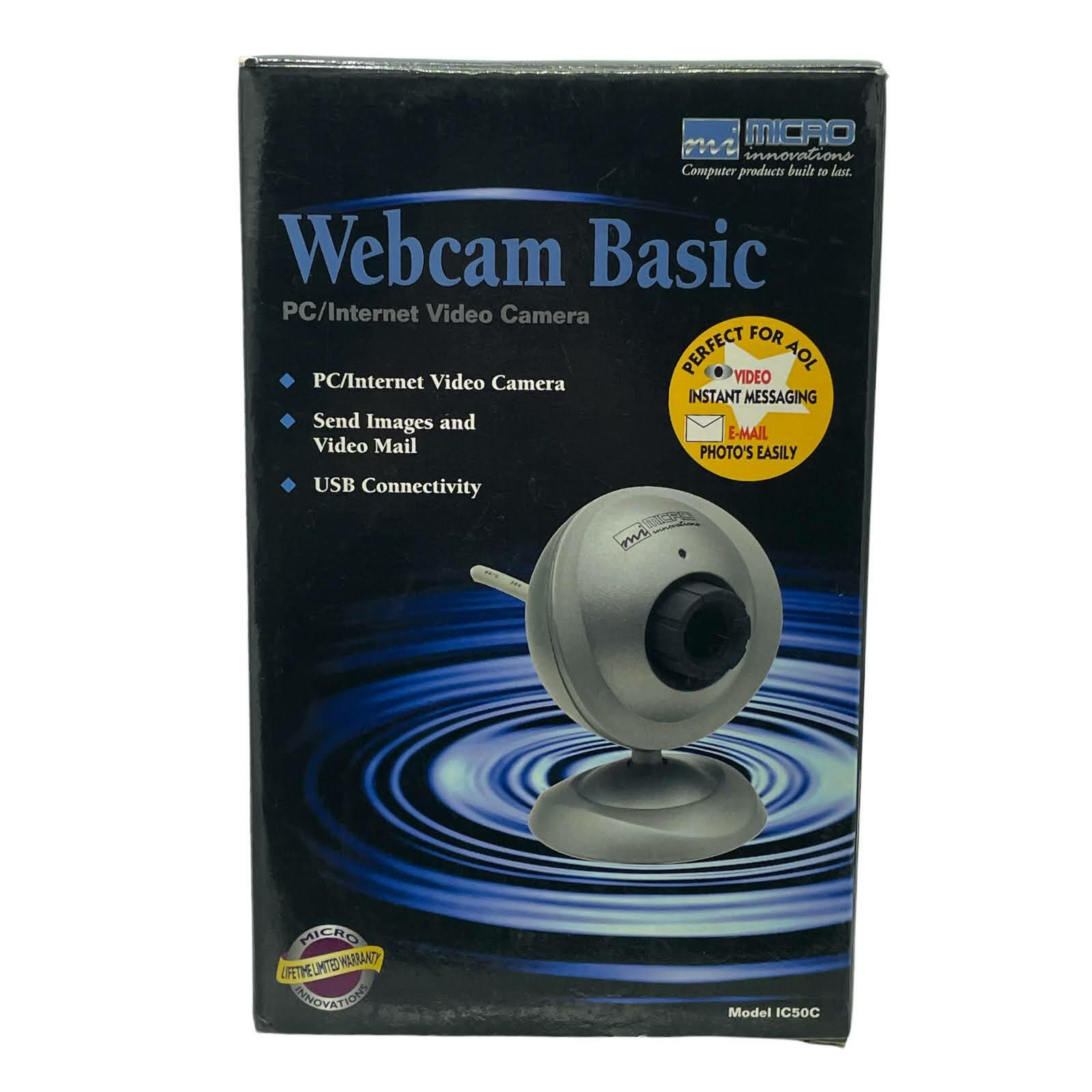 Micro Innovations Basic Vintage Webcam Web Cam USB Model PC/Internet IC50C