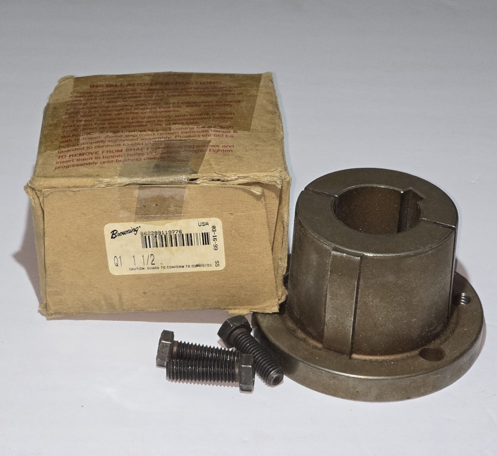 Browning Q1 1-1/2 Split Taper Bushing Keyed 1-1/2" Bore Type Q1 1.5" 1 1/2