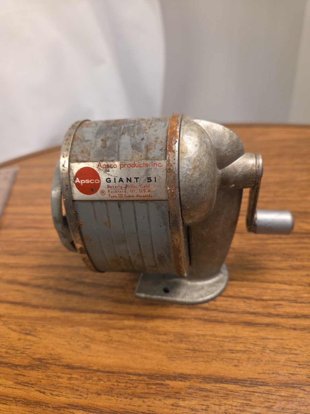 VTG Wall/Desk Mount Metal Giant 51 APSCO Pencil Sharpener Mechanical Hand Crank