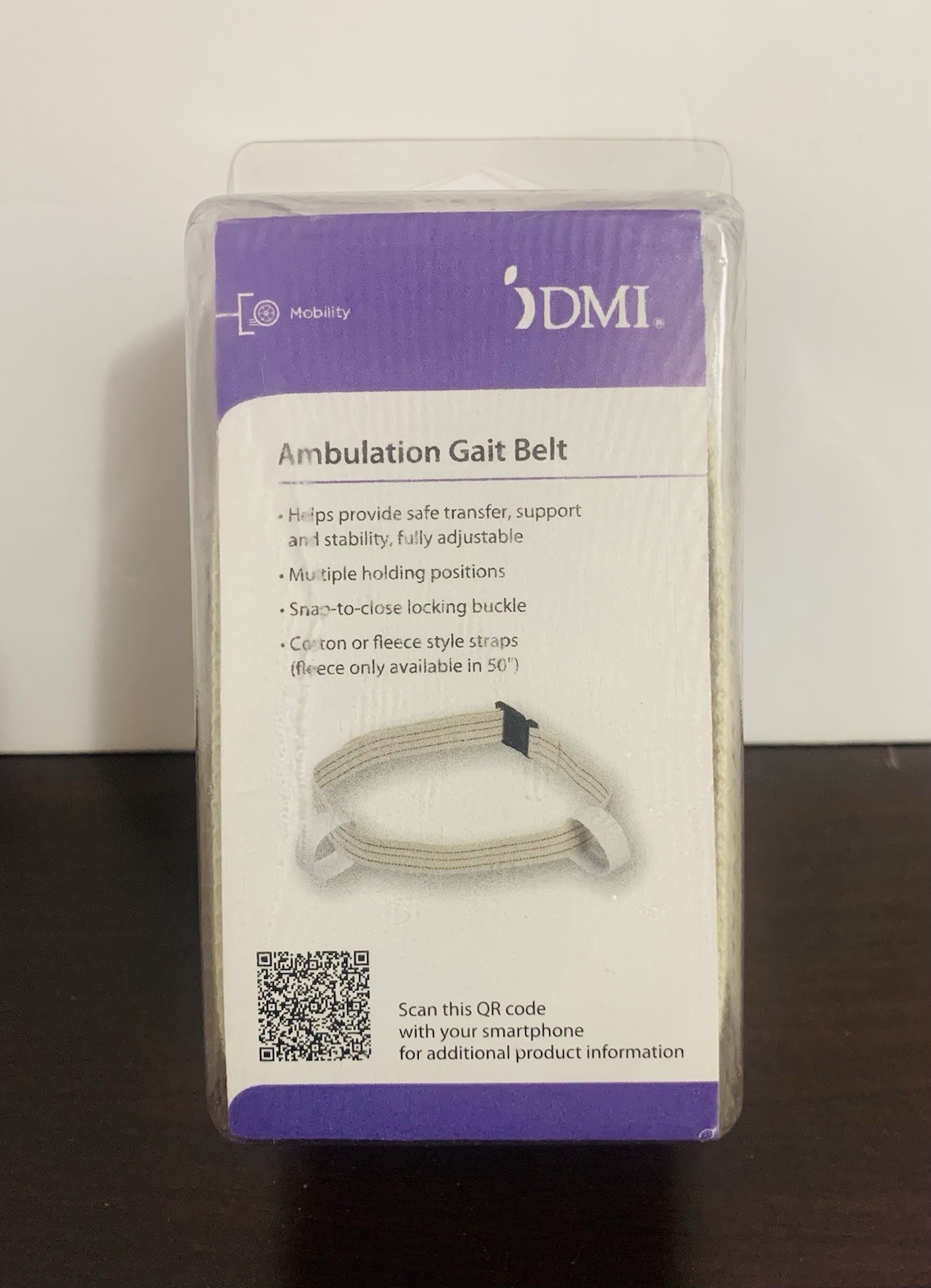 DMI Gait Belt for Patient Transfer & Walking with Metal Buckle Beige 50” and 65”