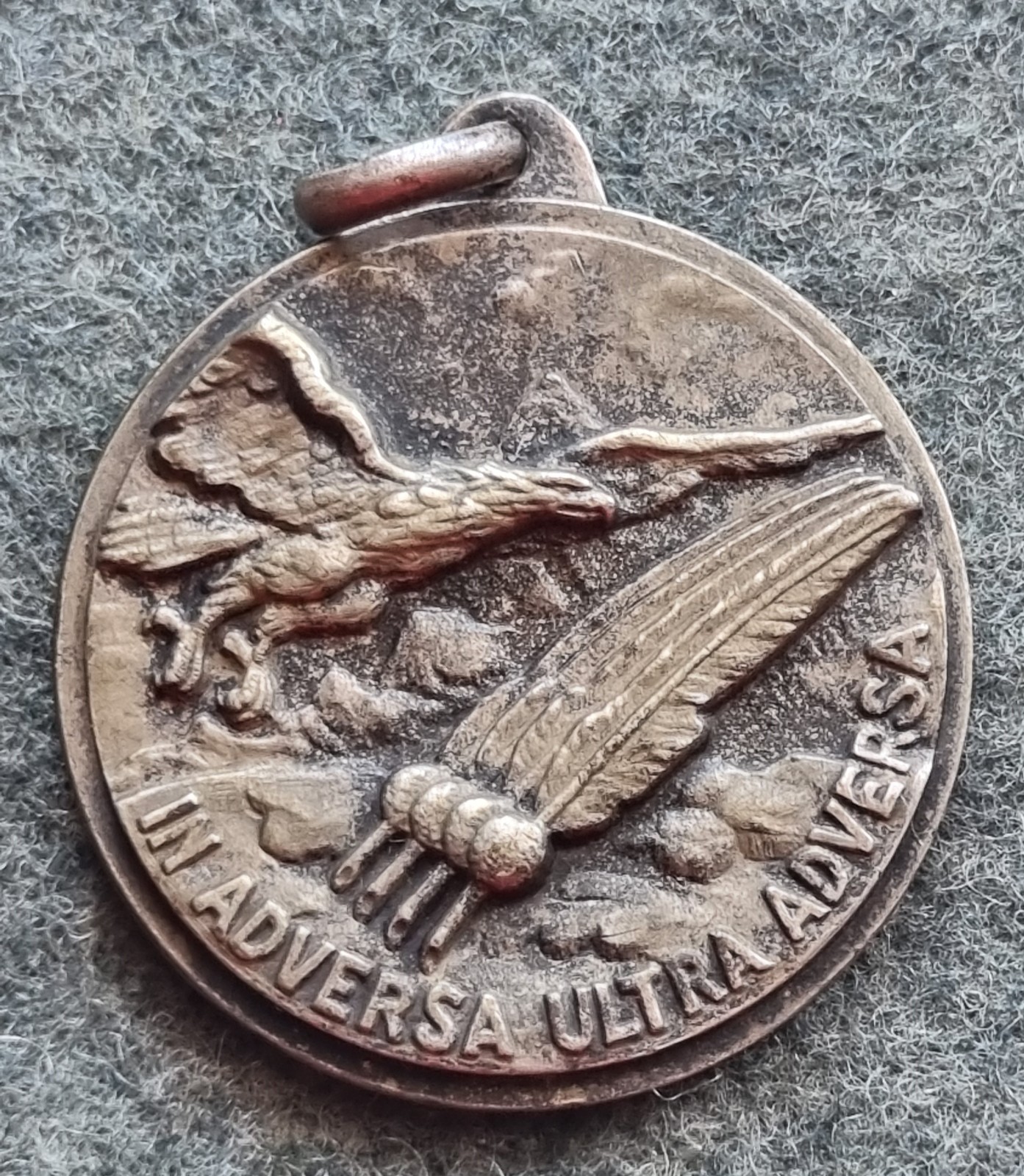 MEDAL 4TH ALPINE REGIMENT CP. CP COMMAND. MORTAI BTG. AOSTA SUSA SALUZZO WW2
