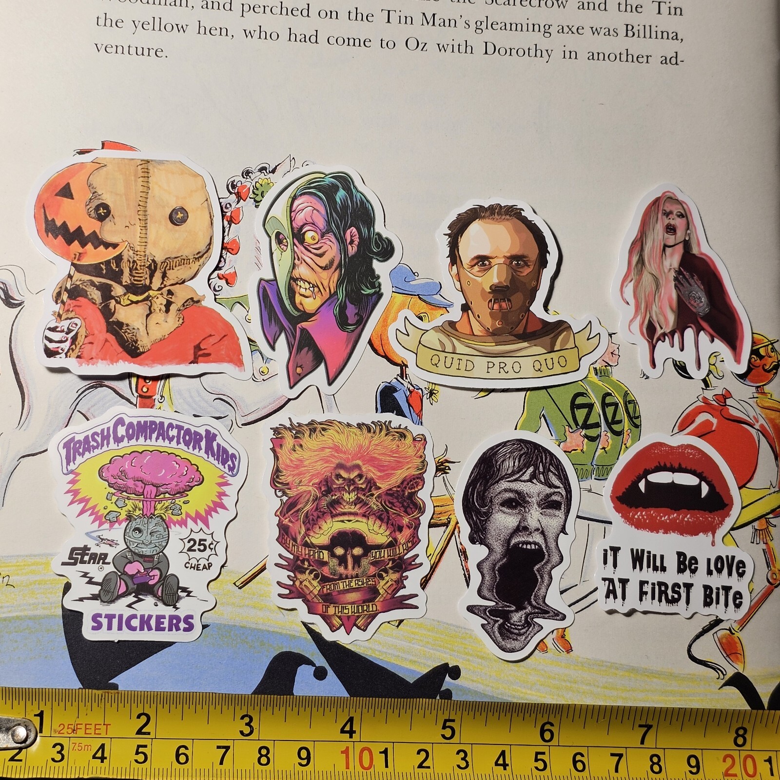 HORROR TRICK OR TREAT FUN MOVIE HALLOWEEN MONSTER STICKER S54 LOT STICKERS