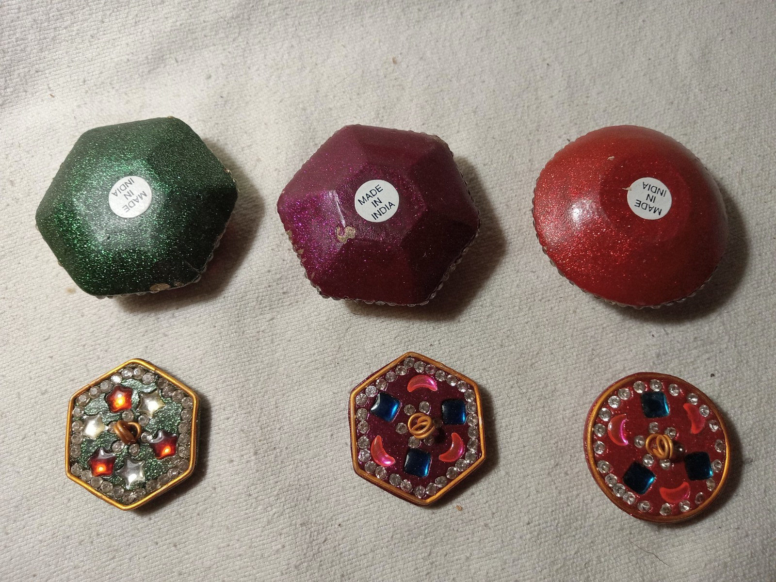 3 - 2 inch Trinket Boxes Made in India