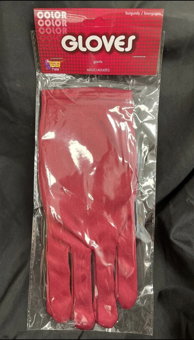 Burgundy Gloves Adult 100% Polyester