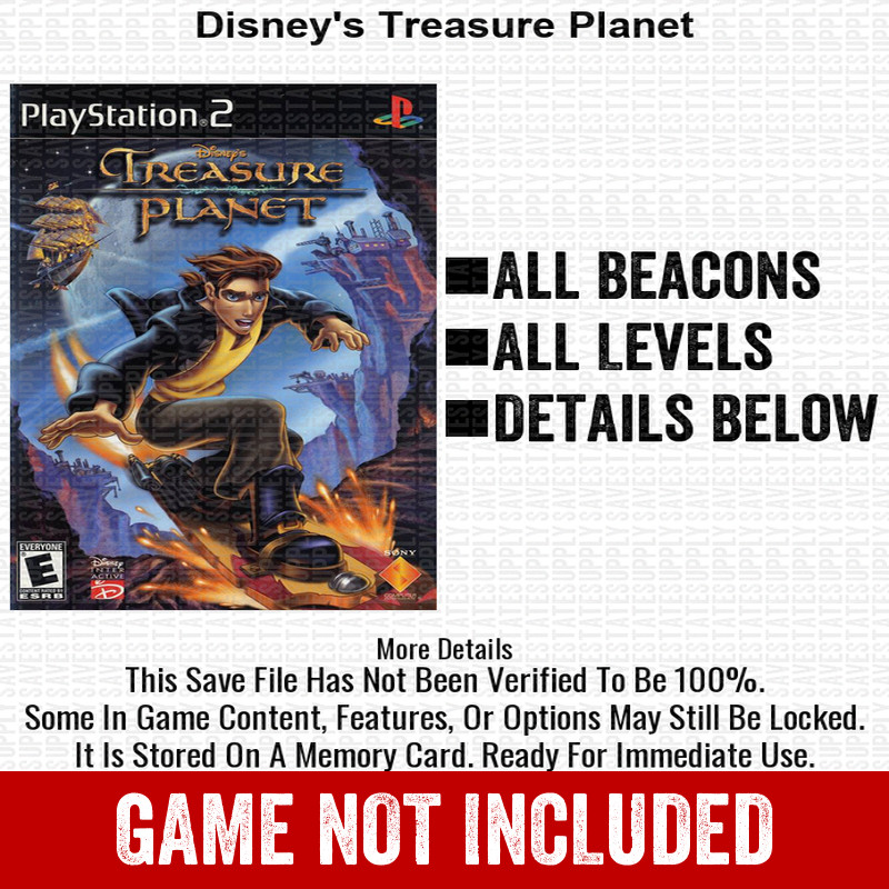 Disney s Treasure Planet 100% PS2 Memory Card All CHEATS ITEMS