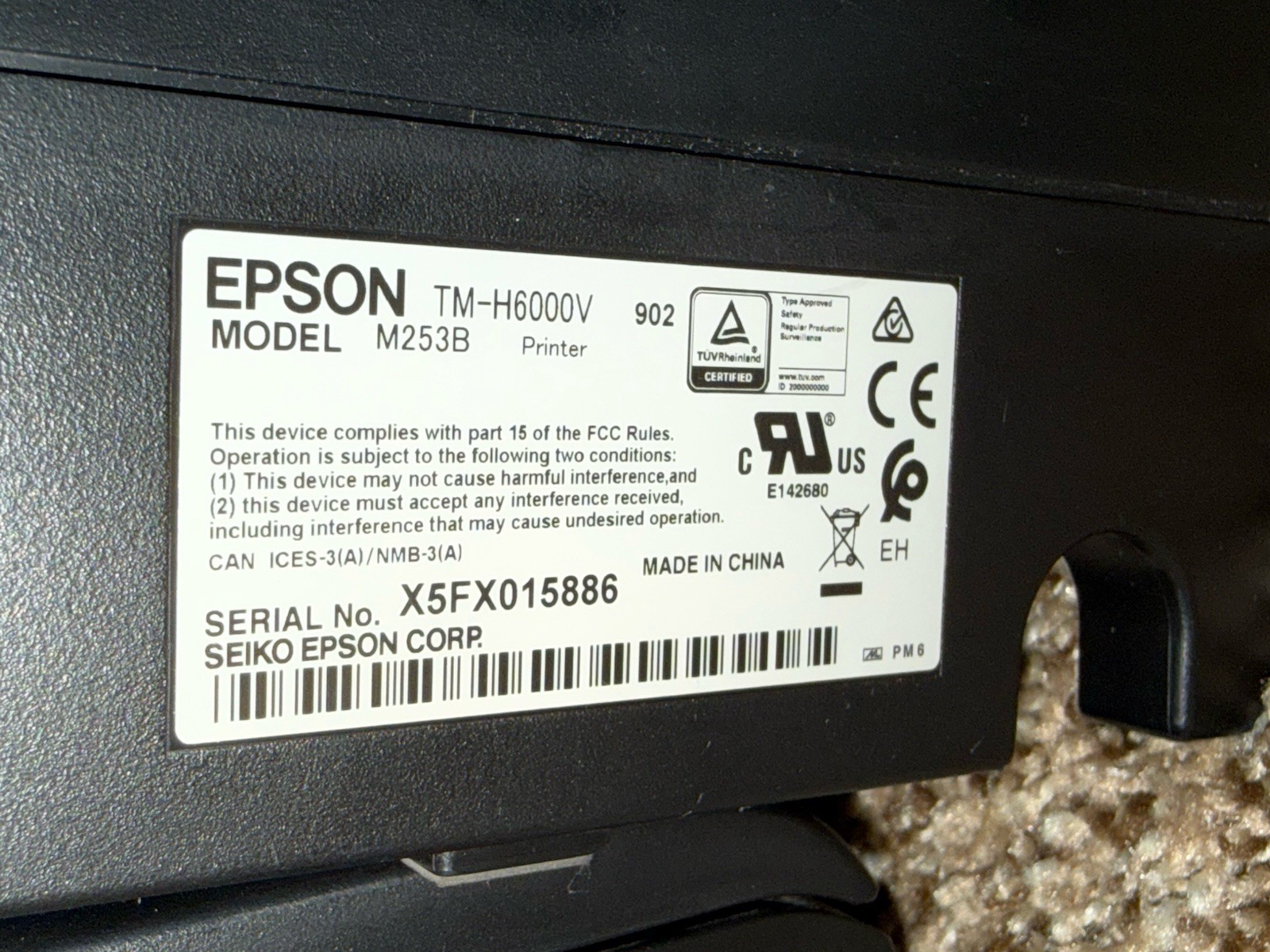 3 Epson OmniLink TM-H6000V Multifunction POS Receipt Printer M253B+Power Supply