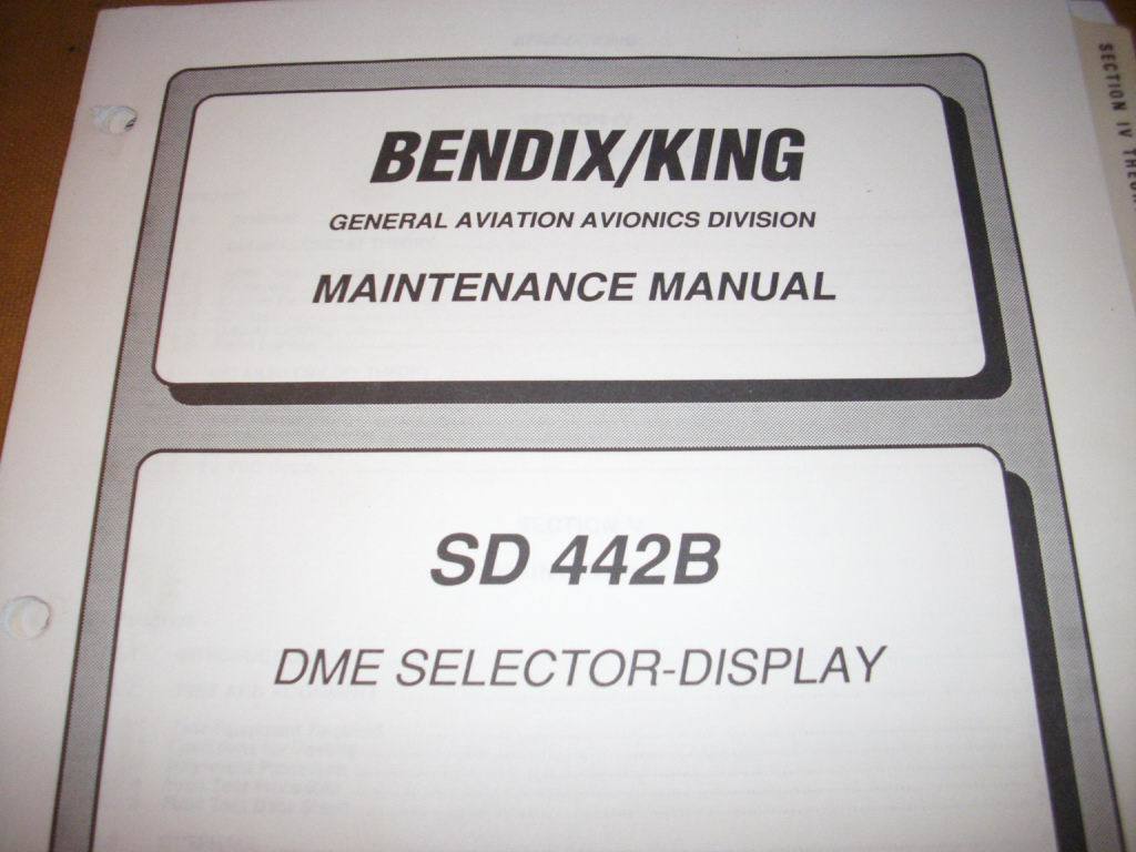 King SD-442B DME Selector Display Service Manual