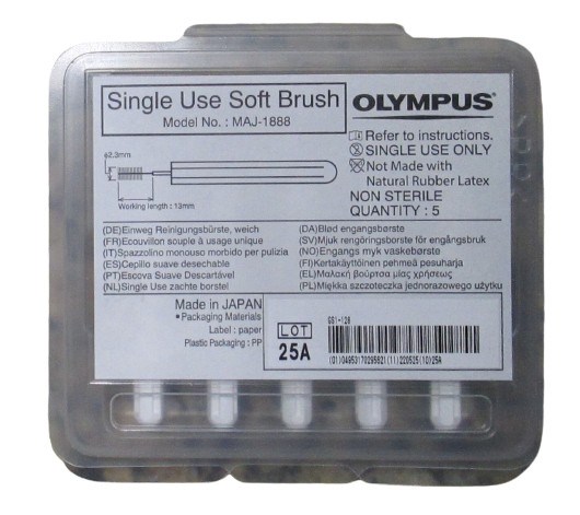 Olympus Single Use Soft 5 Brush Forceps Elevator Non-Sterile MAJ-1888 2.3mm/13mm