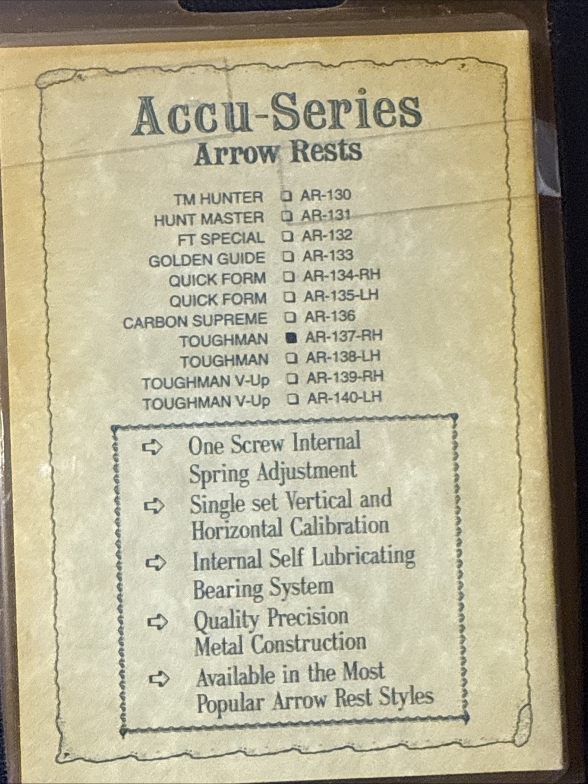 Accu Series Arrow Rest AR-137-RH (Right Hand)