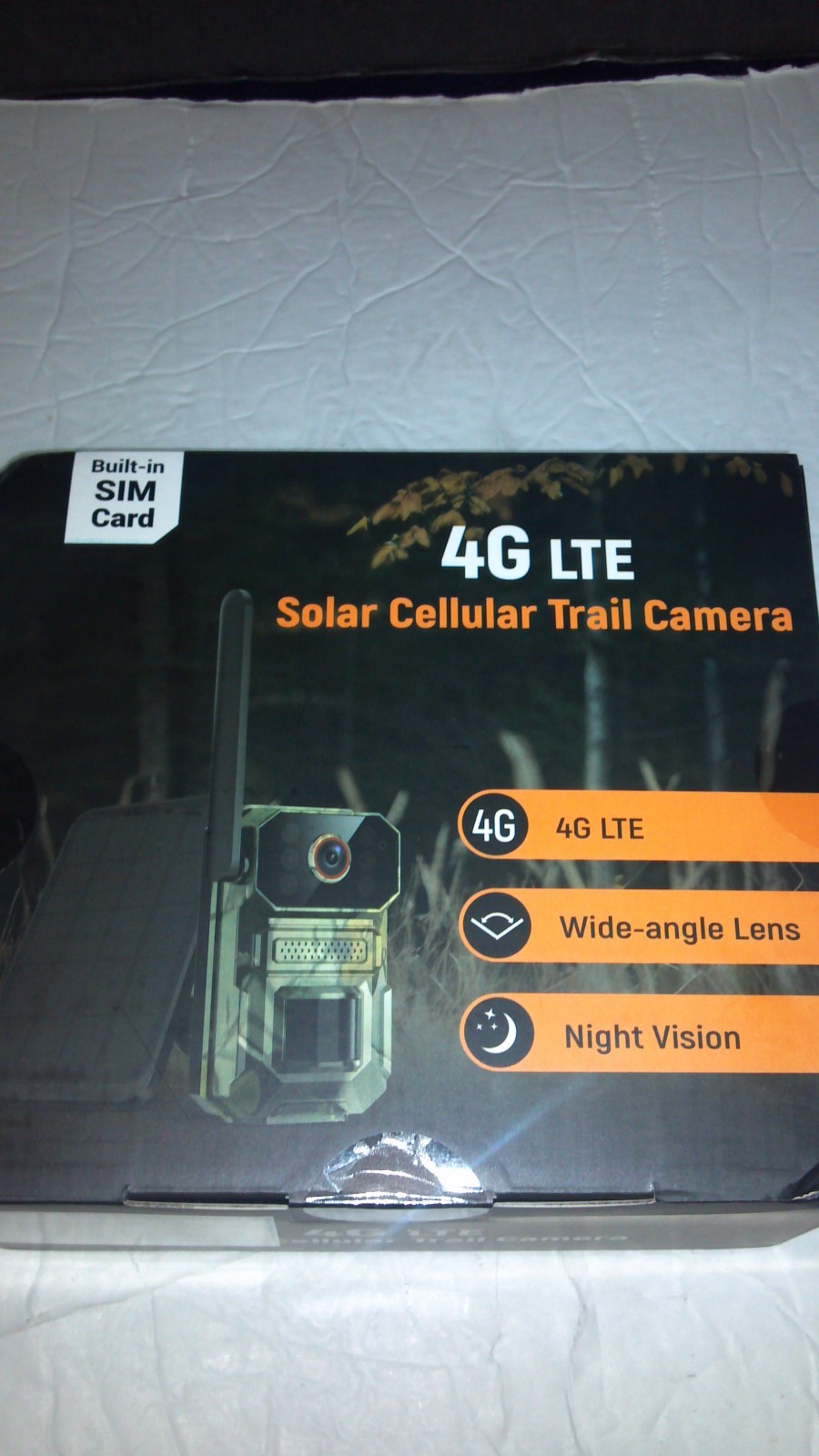 4G LTE Cellular Trail Camera Solar Built-In SIM HD Night Vision Wide Angle Lens