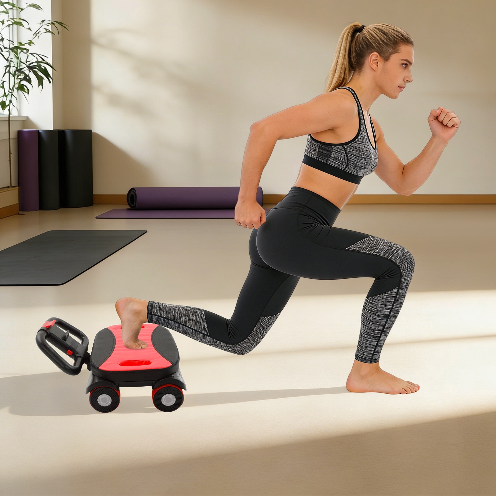 AB Abdominal Roller, Four-Wheel Elbow Support Abdominal Roller, Abdominal Roller