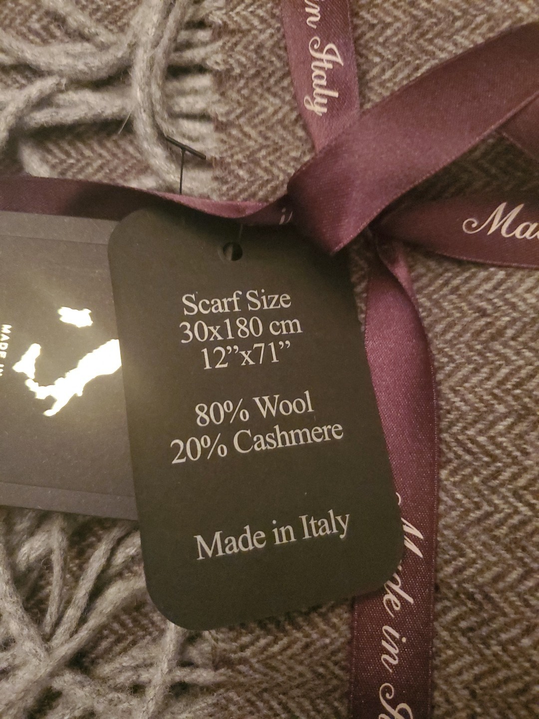 Mens SCARF CASHMERE BLEND