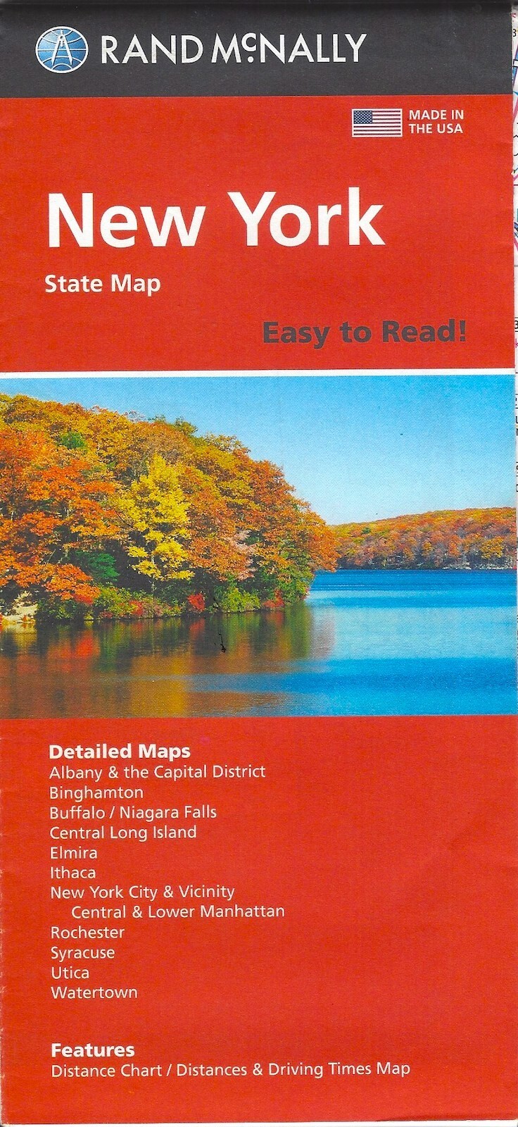 State Road Highway Map of New York, Easy To Read!, by Rand McNally, 2023 edition