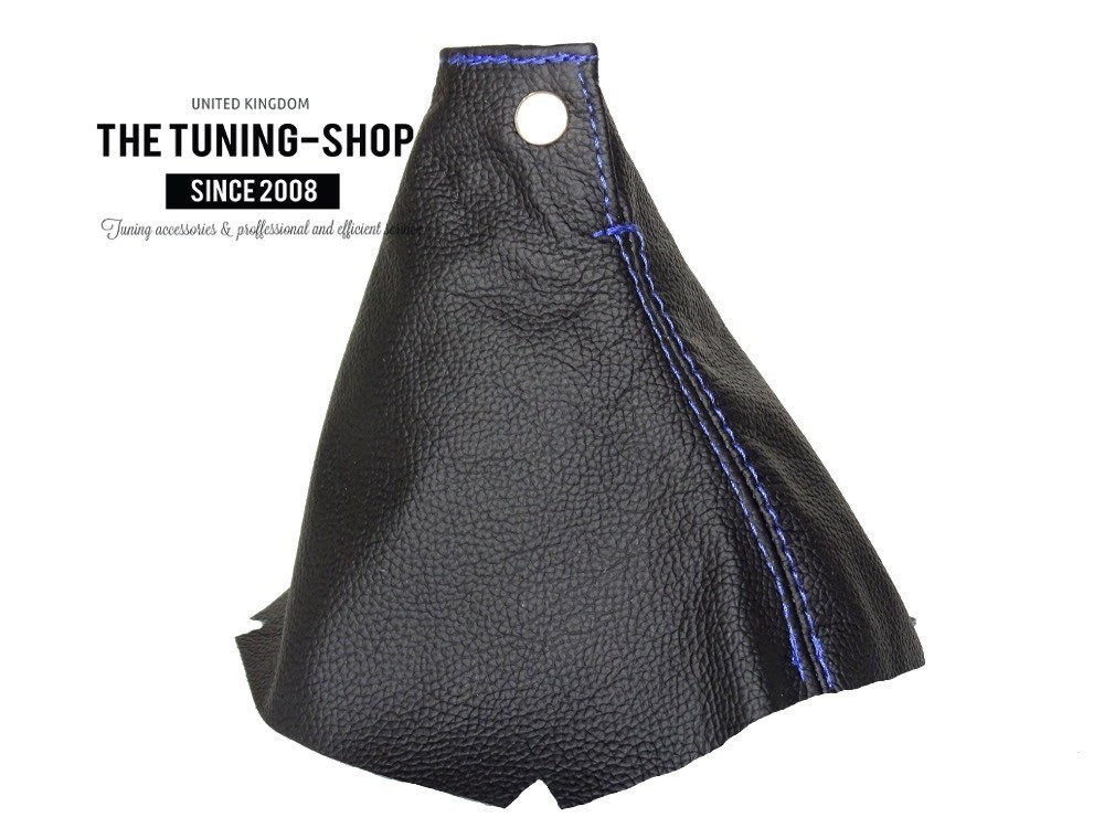 Shift Boot For Mitsubishi Lancer EVO X 2007-14 Leather Blue Stitching