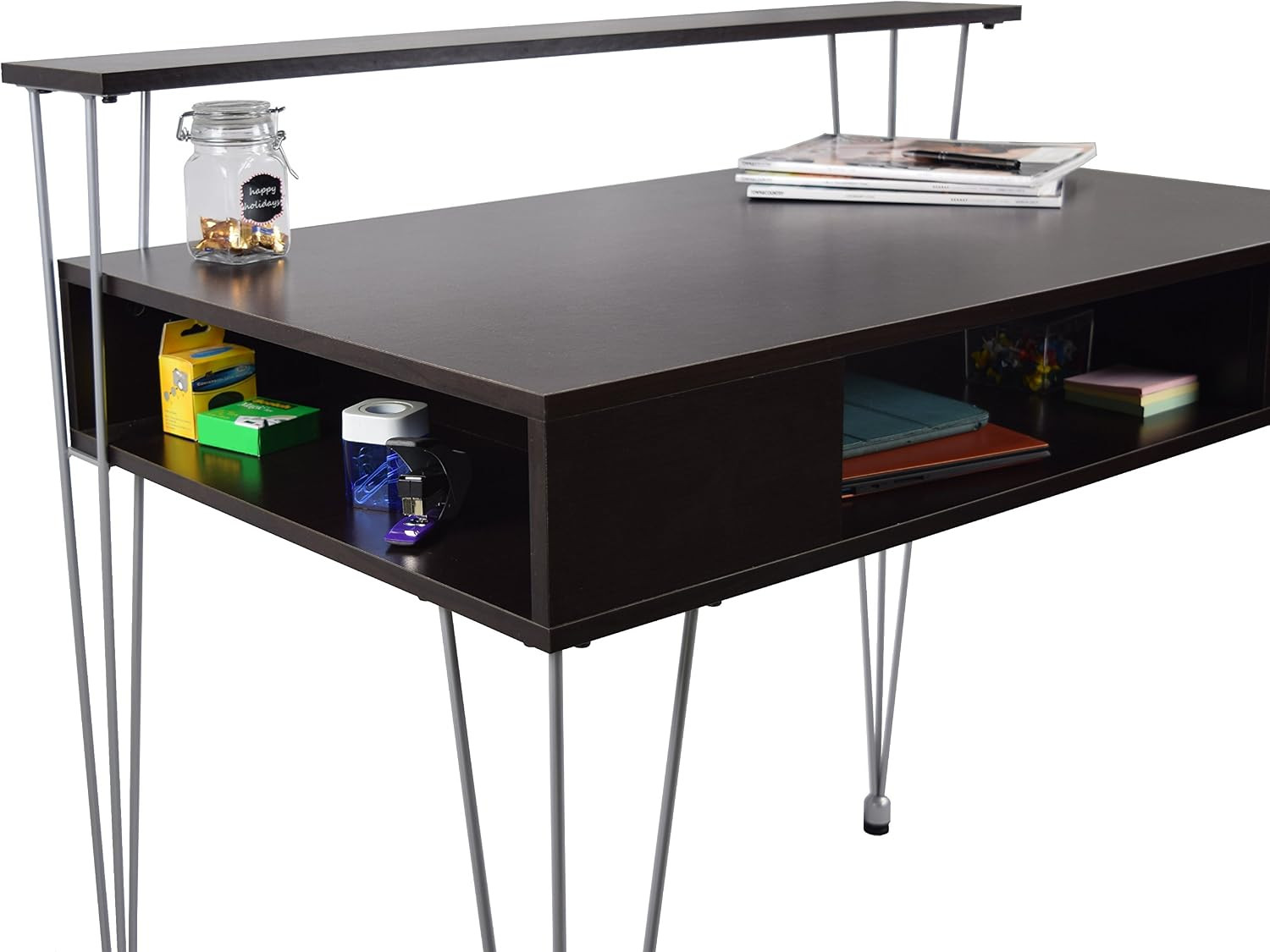 Marcus Jr. Modern Home Office Desk with Storage – Functional Computer Writing De