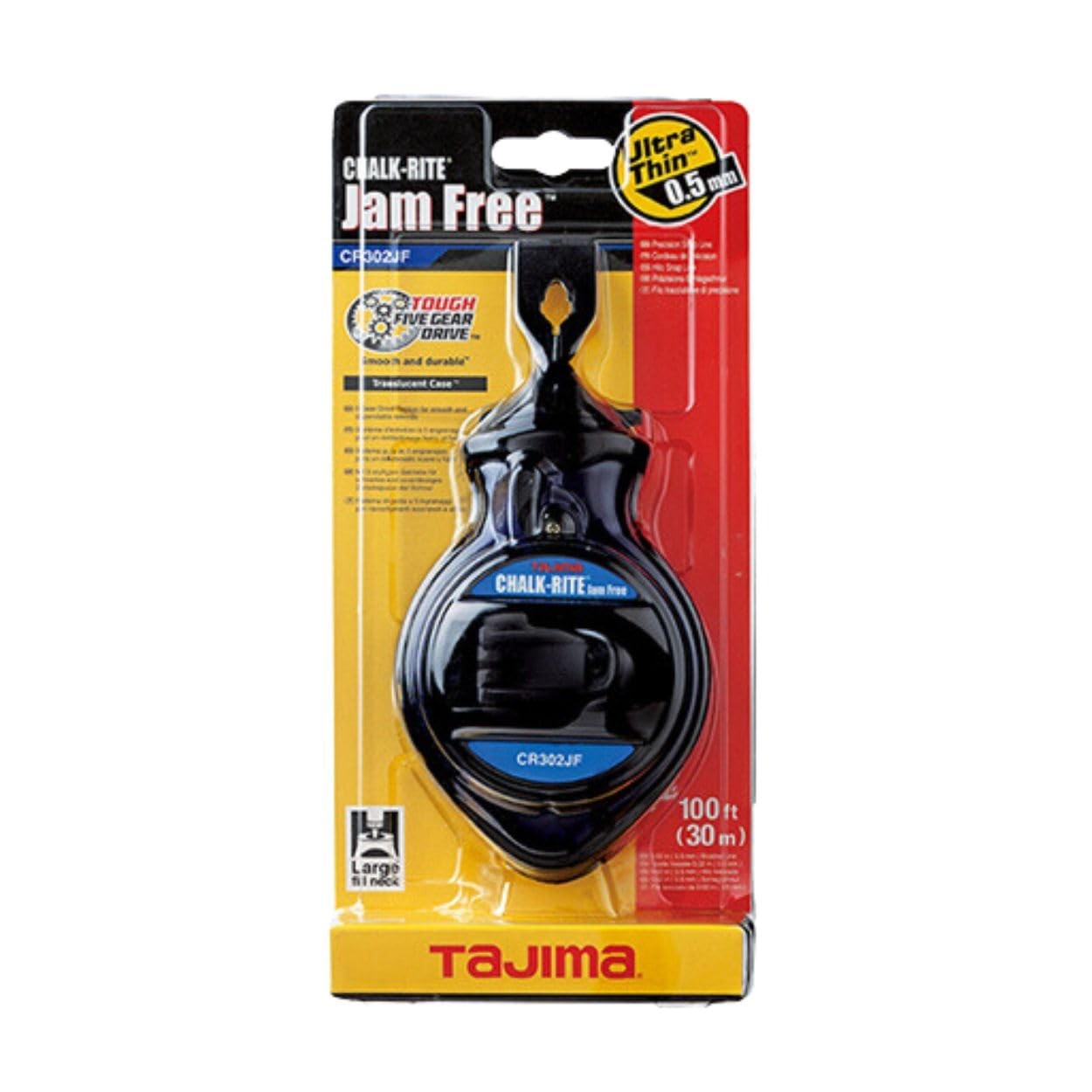 Chalk Line - Chalk-Rite Jam Free Chalk Box Ultra Thin 0.5mm Snap Line & Five