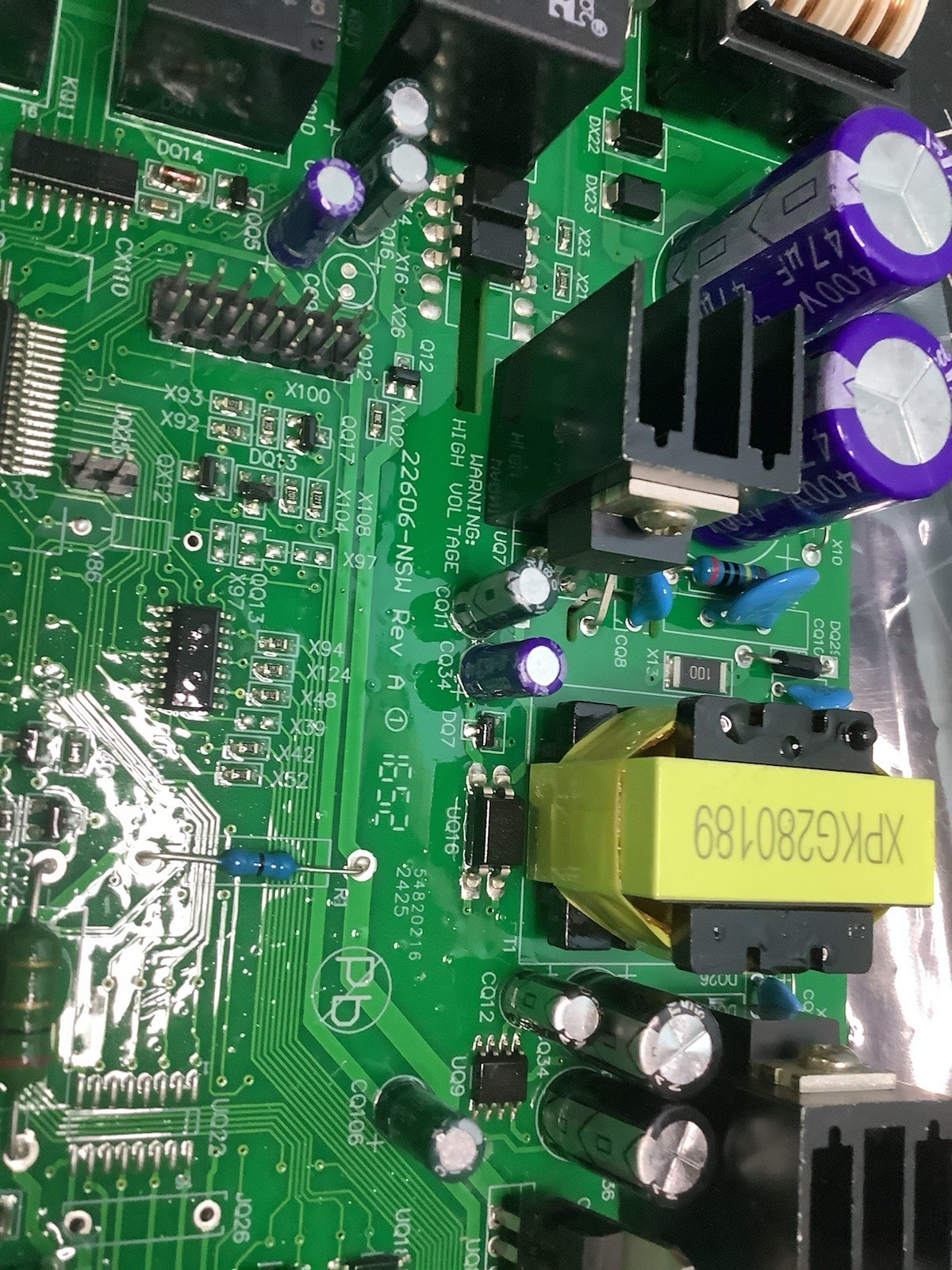 Main Board Single Evap & Speed Compressor Model 22606-NSW. REV A