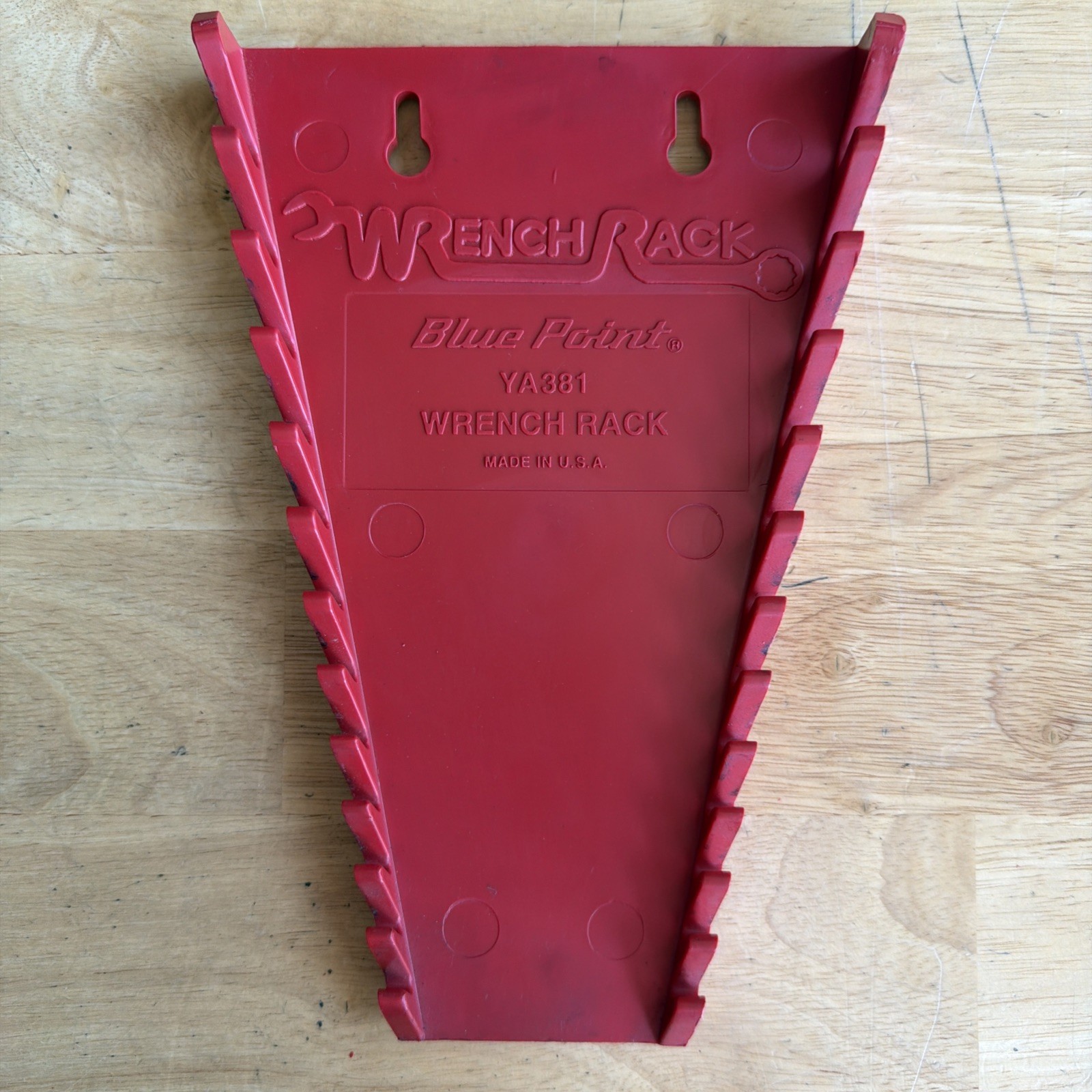 Blue Point Tools x Wrench Rack 12 Slot Wrench Holder Organizer Red YA381 USA