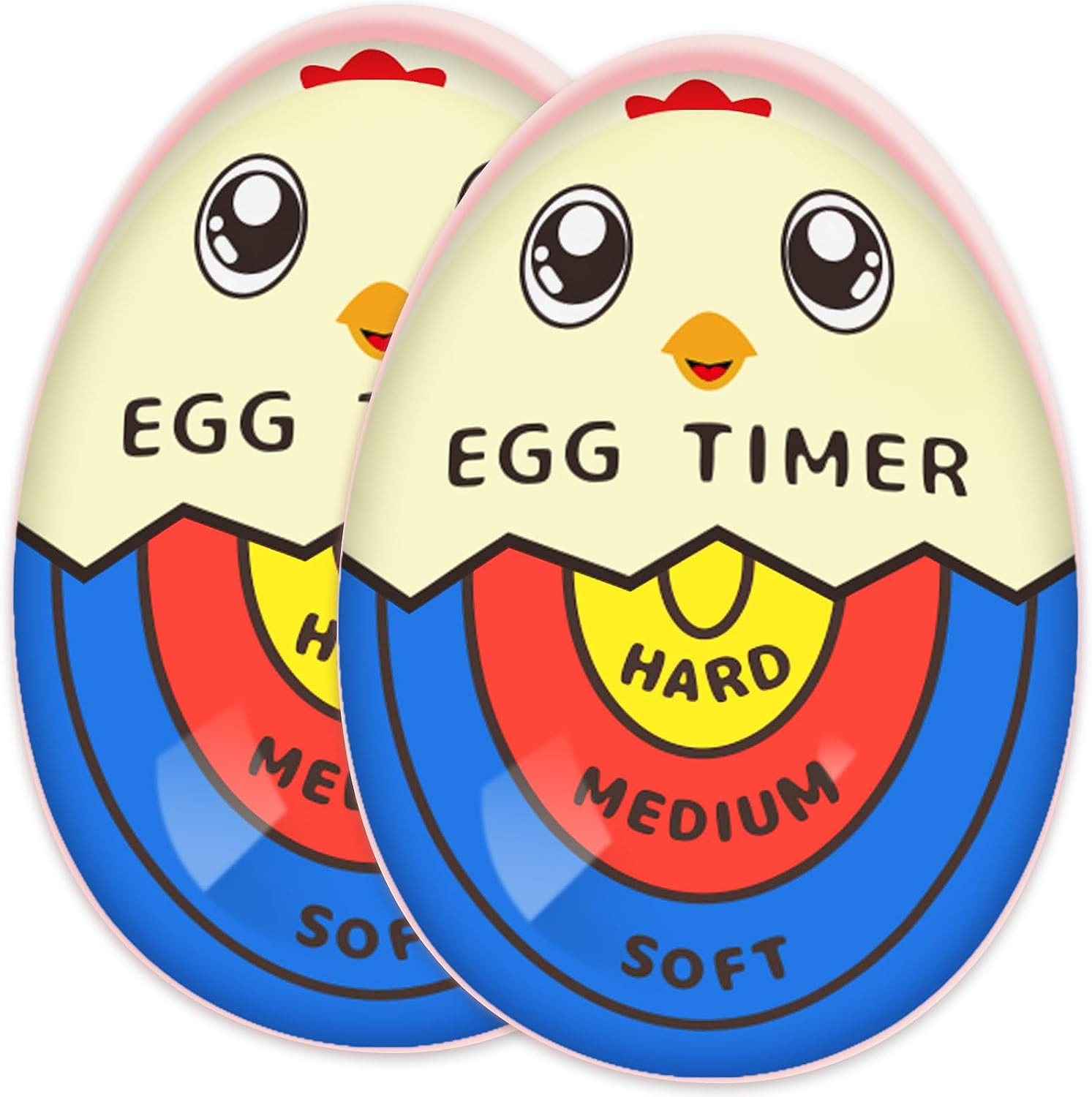 Lasubst Egg Timer for Boiling Eggs That Changes Color When Done, Tricolor, Pack