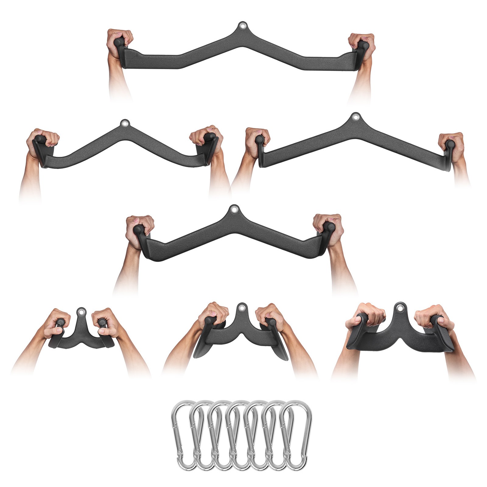 Uimoso LAT Pulldown Bar Handle Attachment V/T-bar Cable Machine for Home Gym