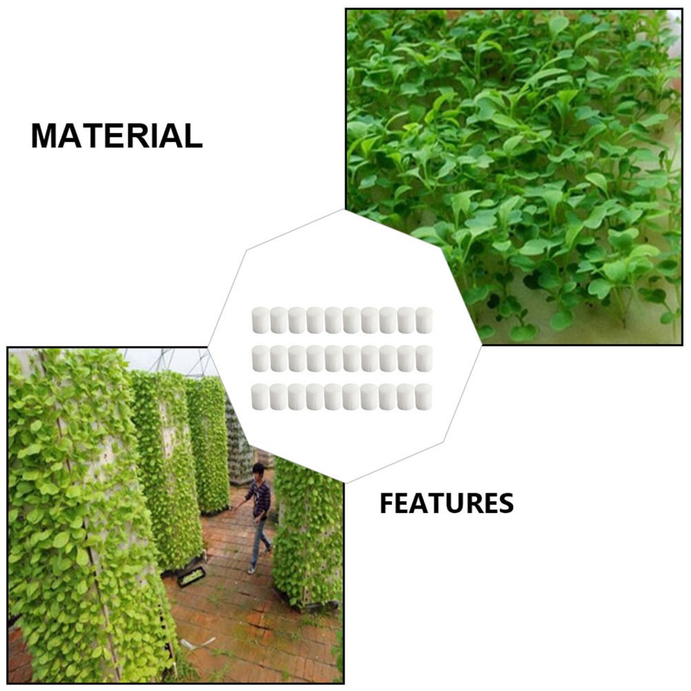 120 Pcs White Soilless Hydroponic Sponge Blocks for Vegetable Growing