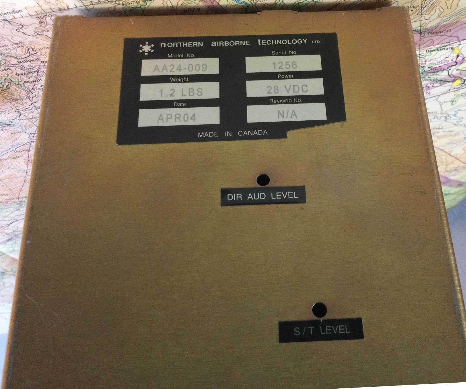 Northern Airborne Technology NAT AA24-009 Audio Control Panel *Tested Good