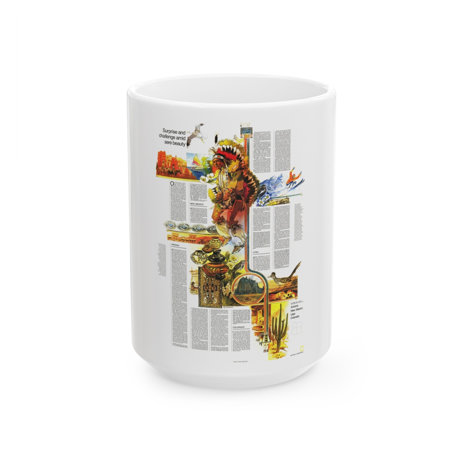 USA - Southwest 2 (1977) (Map) White Coffee Mug