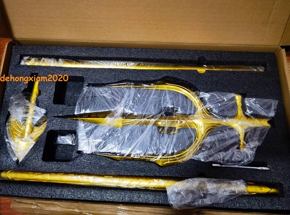 Scale Aquaman Steel Alloy Trident Cosplay Prop 1:1 Full Metal Ornament Toy 210cm