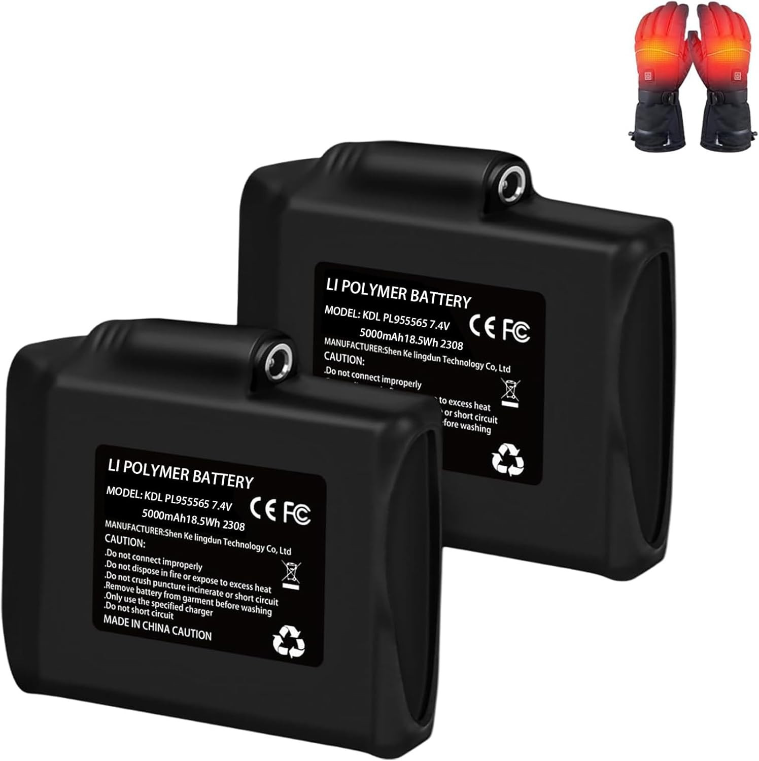7.4V 5000mAh Li-Polymer Rechargeable Battery Pack Replacement Set Compatible wit