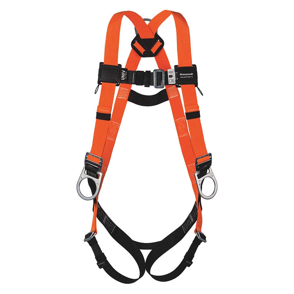 HONEYWELL MILLER T4007/UAK Full Body Harness,Titan II,L/XL 49XM27