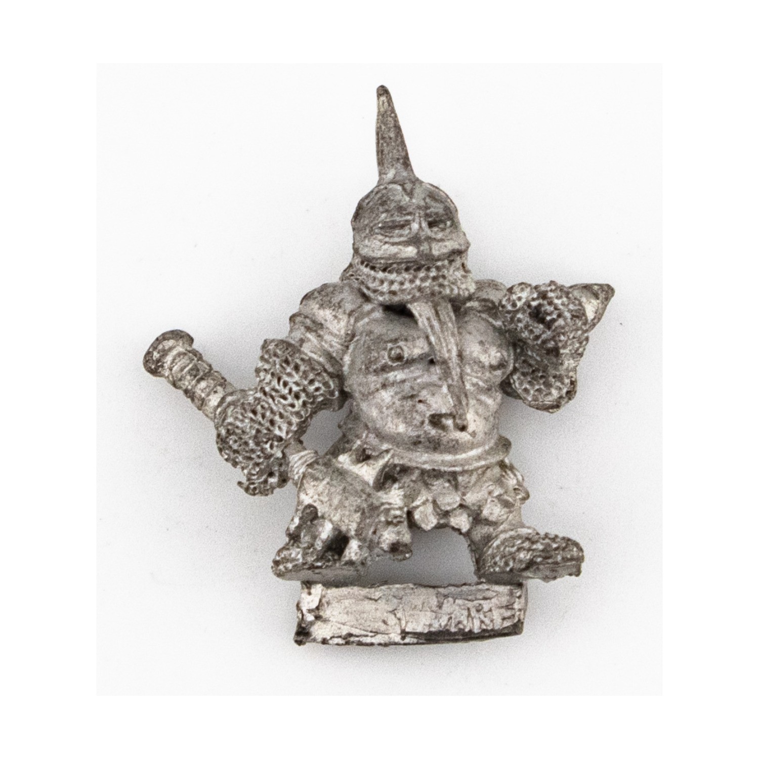 GW WHF Chaos Dwarfs Loose Mini Met  Chaos Dwarf Warrior #26 (Ori Pointed Be NM