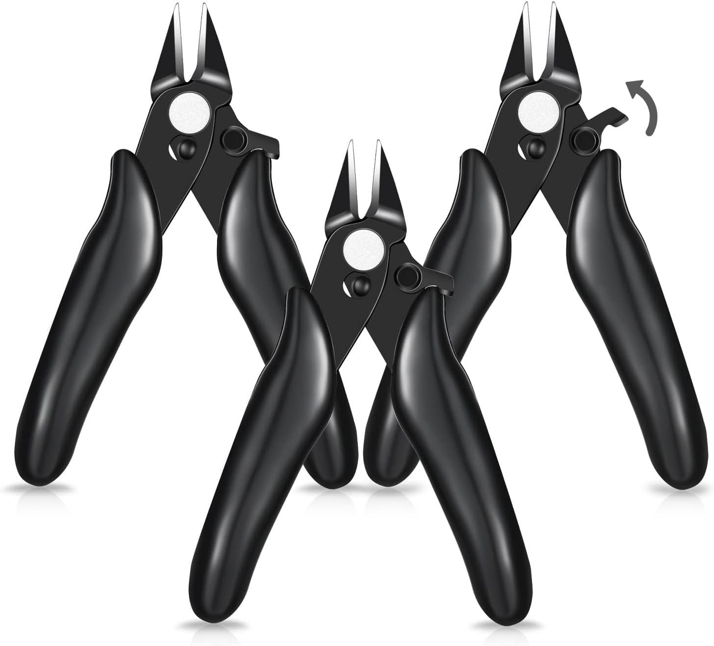 3 Packs 3. 5 Inch Wire Cutters Mini Soft Wire Snips Nippers Micro Cutter with Lo