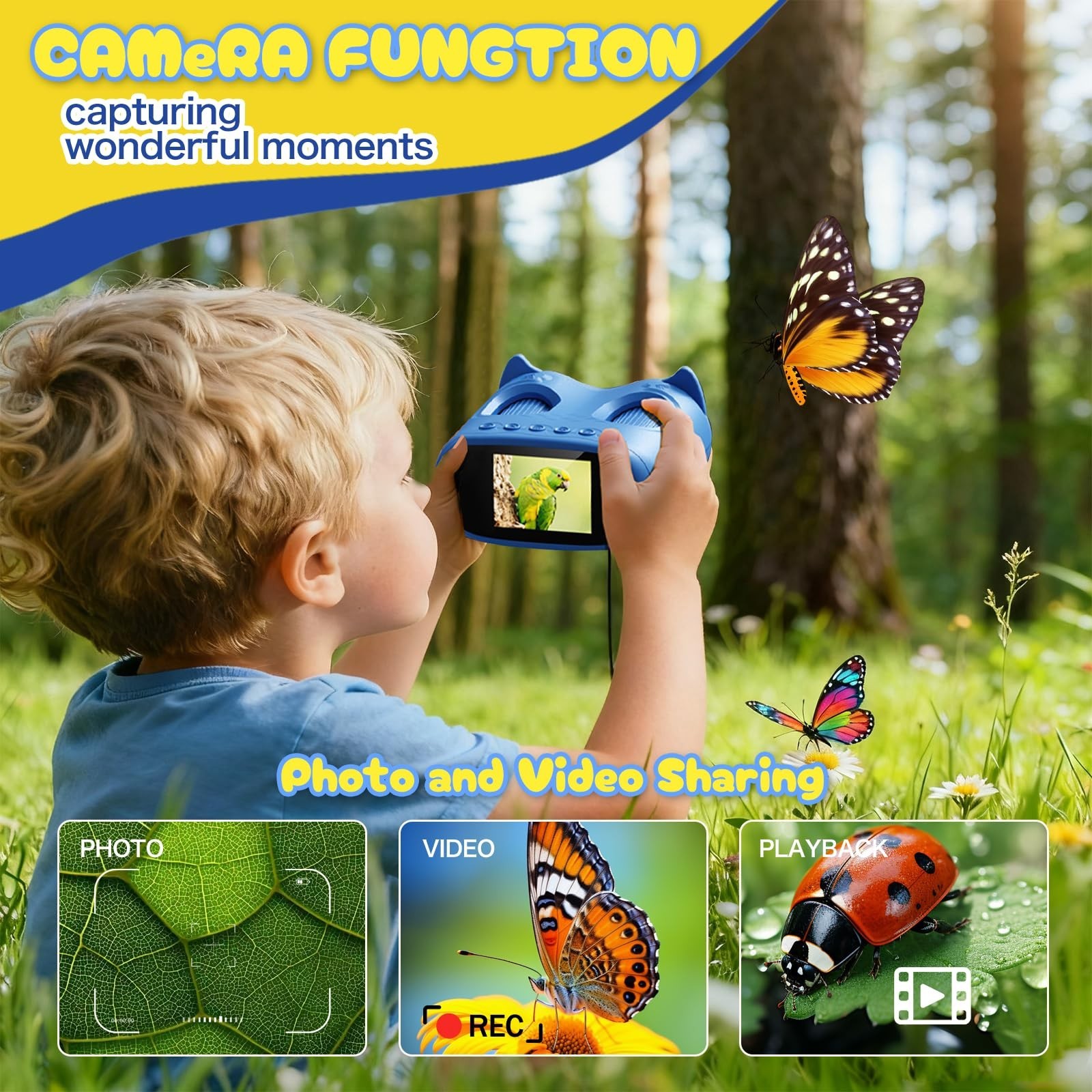 1000X Digital Handheld Microscope for Kids 2.0" IPS Screen Portable Rechargeable
