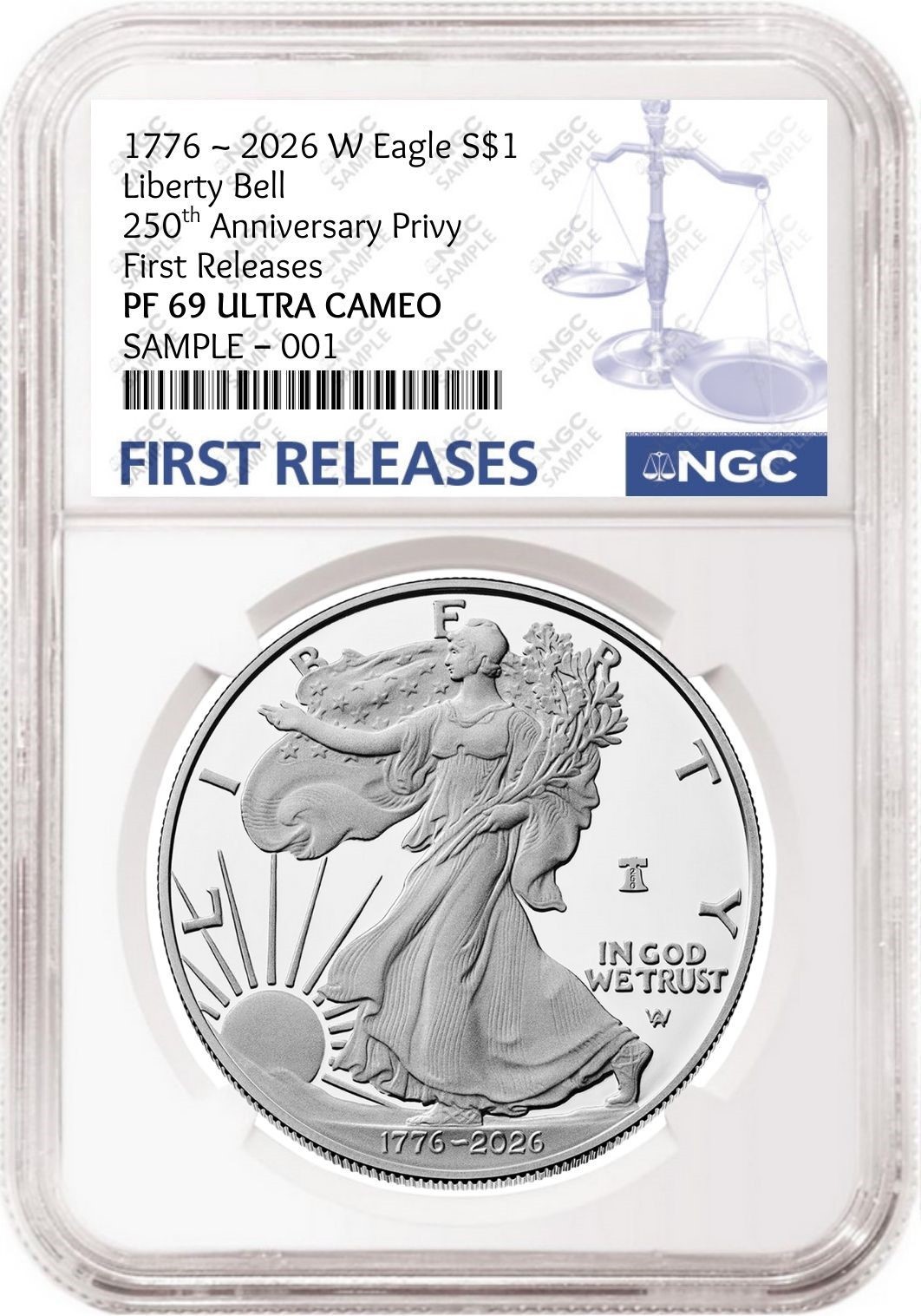 2026 W 250th Anniversary Proof Silver Eagle NGC PF 69 UC, FR FR Presale