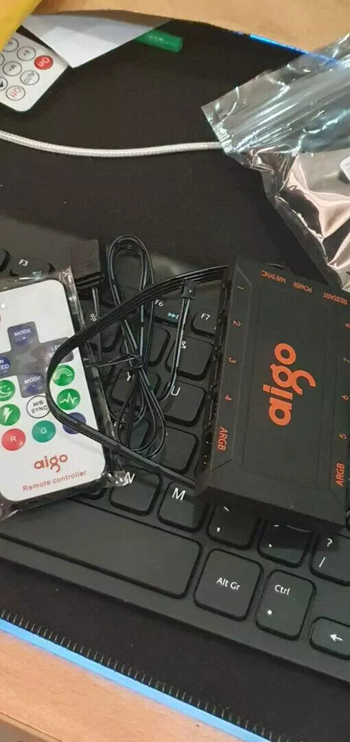 Aigo R12 Pro SMART HUB 5V 3pin ARGB AURA SYNC REMOTE for PC COOLER CONTROLLER