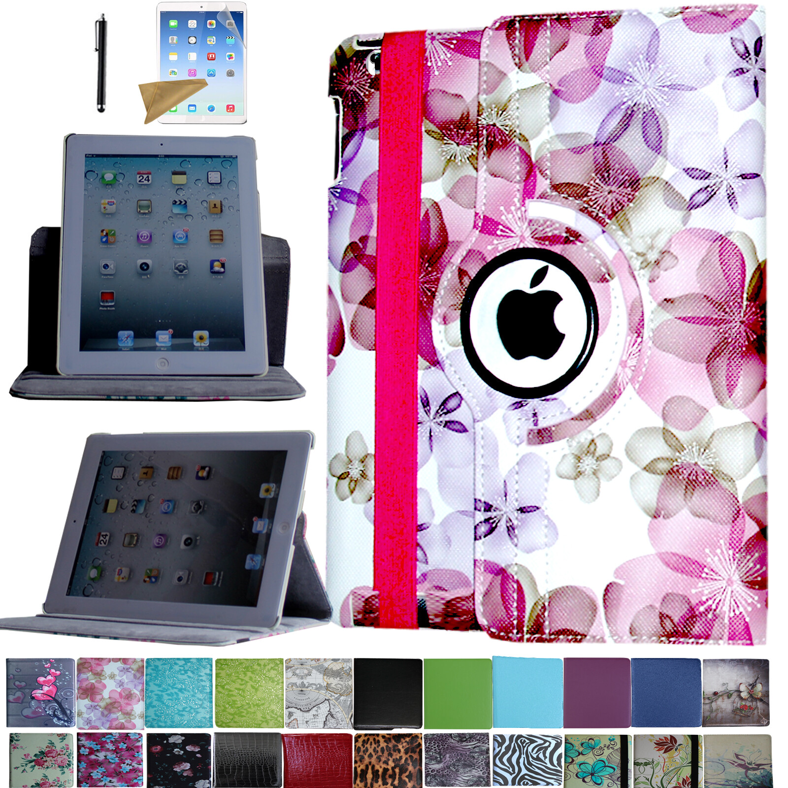 For iPad Pro 10.5 2017 A1701 A1709 Rotating Smart Case Magnetic Cover Stand