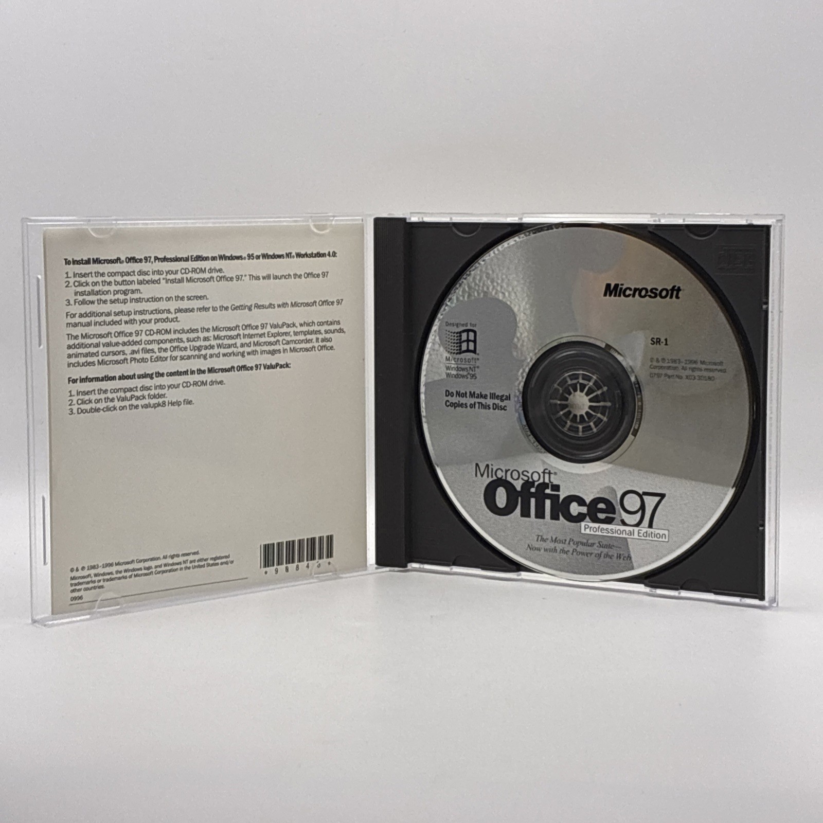 MICROSOFT OFFICE 97 Professional Edition (CD, 1997) with CD Key Code