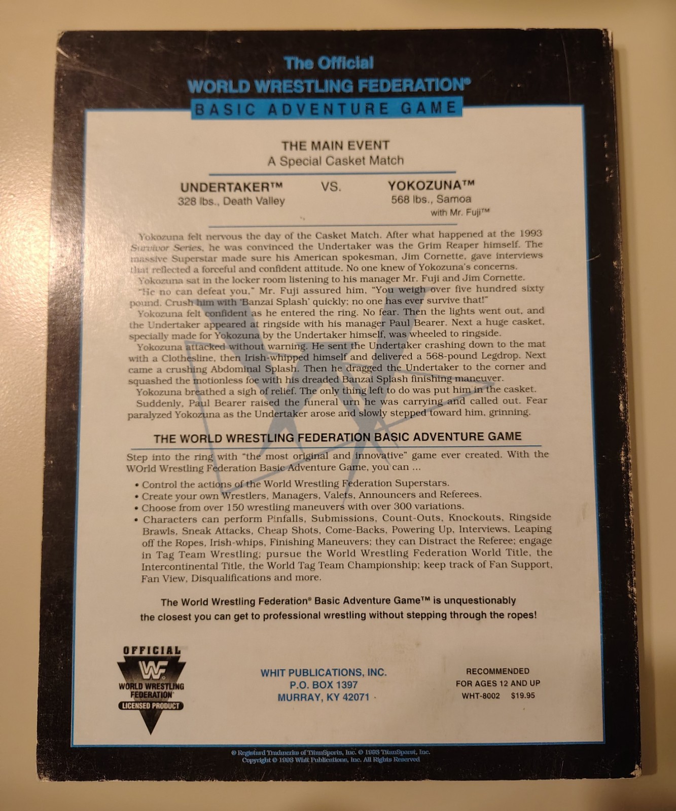 Whit Pub WWF RPG WWF - World Wrestling Federation Basic Adventure Game VG