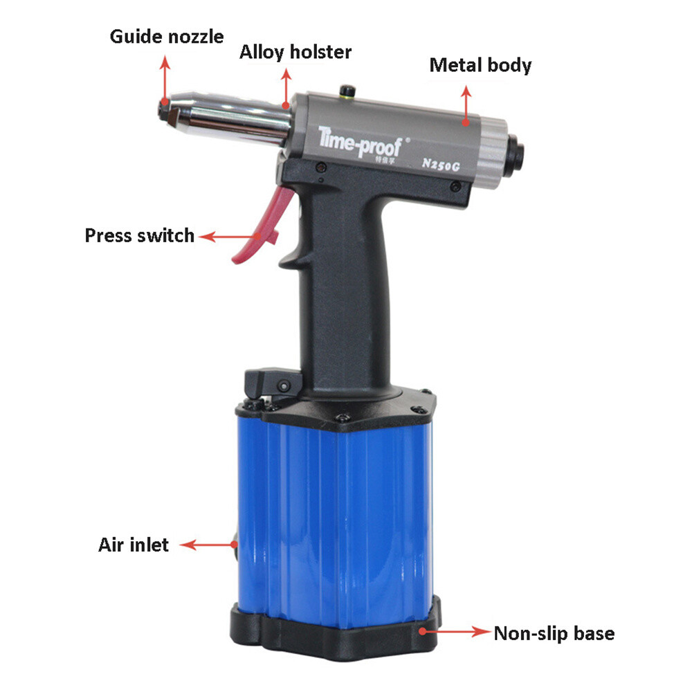 N250G Pneumatic Pop Riveter Gun Hydraulic Air Rivet Tool Kit