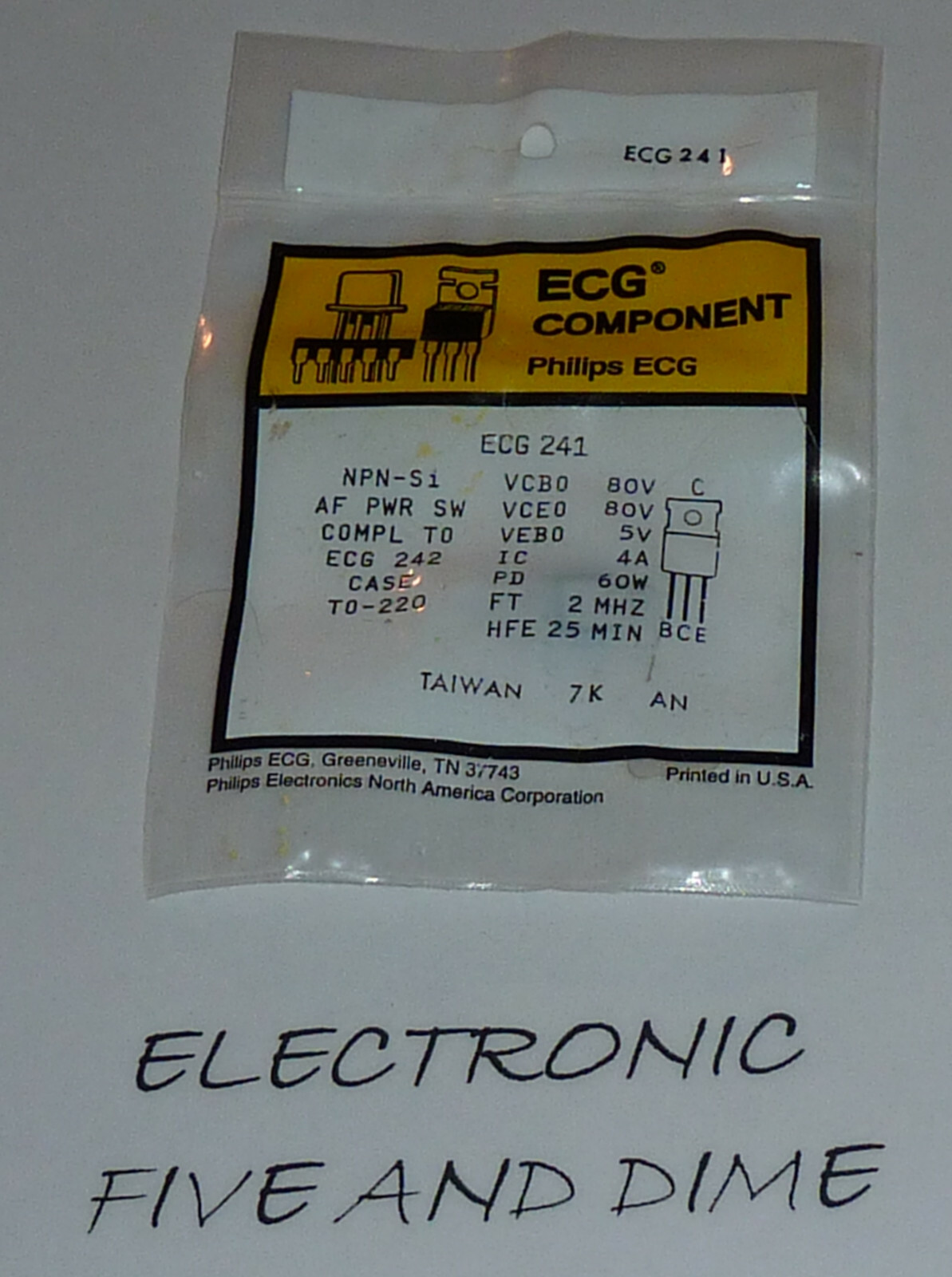 ECG241	T-NPN SI AF PO SW 1