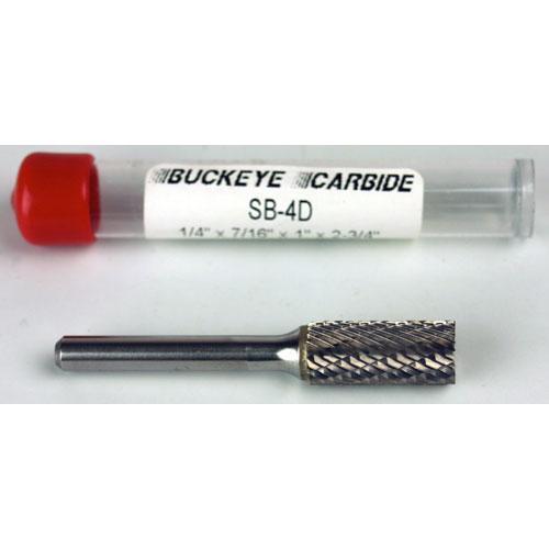 Carbide Burr (SB-4D) Cylindrical End Cut - Double Cut - 1/4 x 7/16 x 1 x 2 3/4